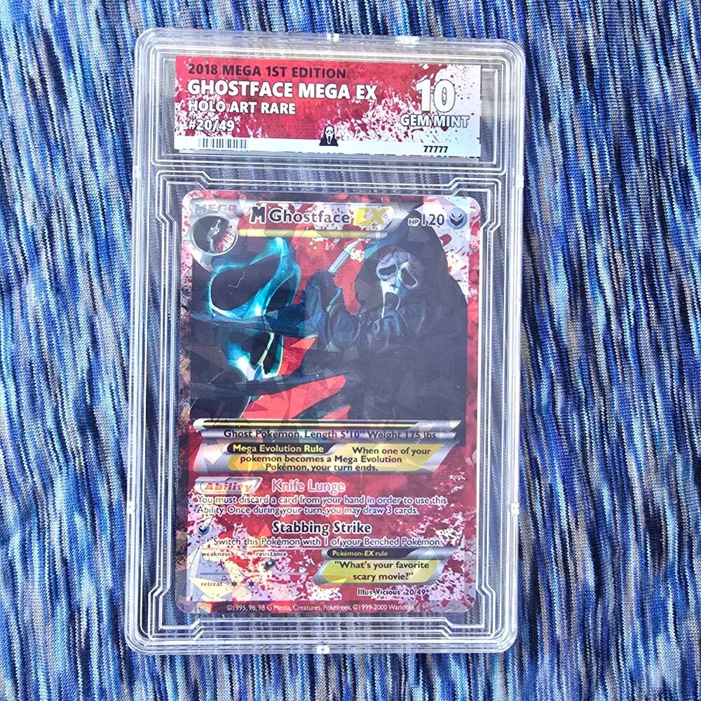 Ghost Face Pokemon Card - Scream - custom slab